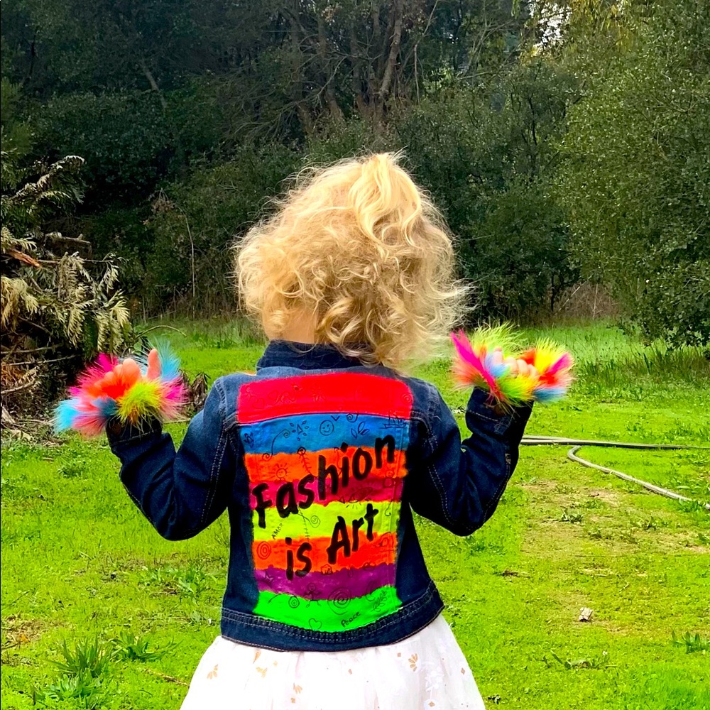 Denim Hand painted Jacket